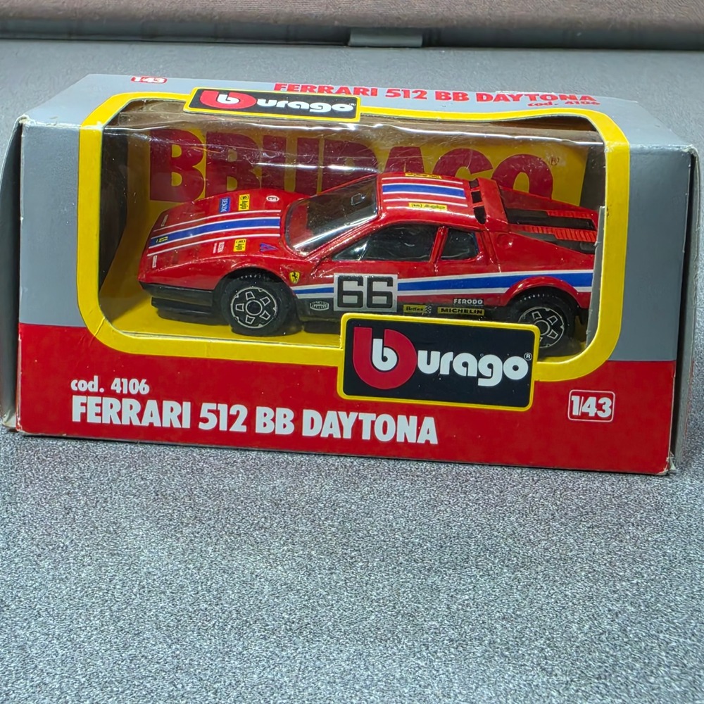 Bburago Ferrari 512 BB Daytona 1/43 Red New Diecast Metal Model 4106